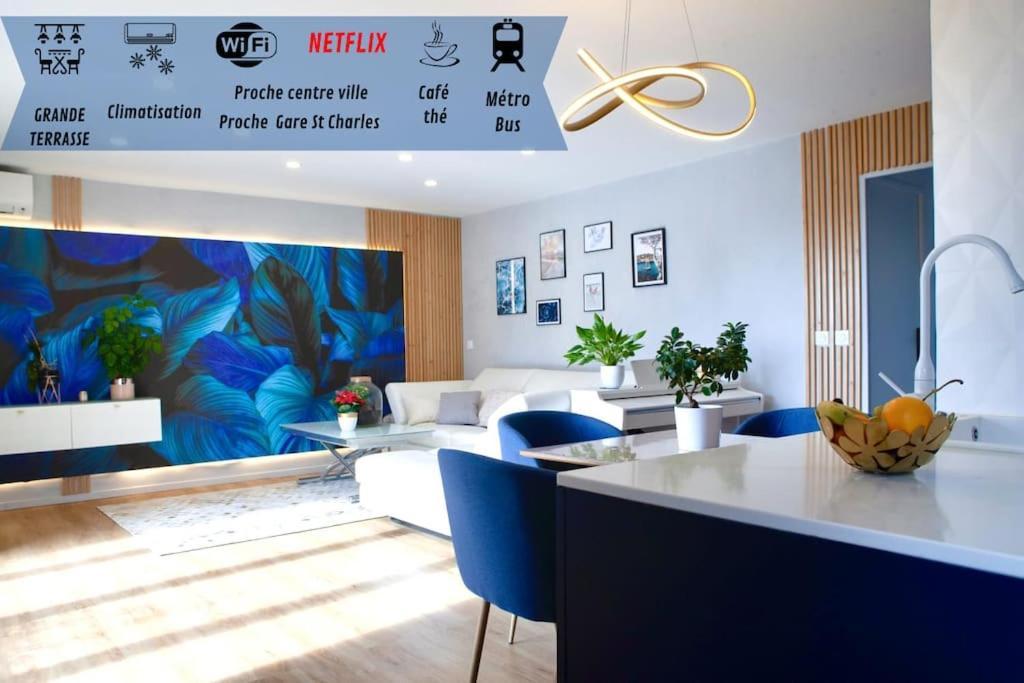 شقة T3 Le Designer 4E-Terrasse-Climatisation & Netflix مارسيليا المظهر الخارجي الصورة